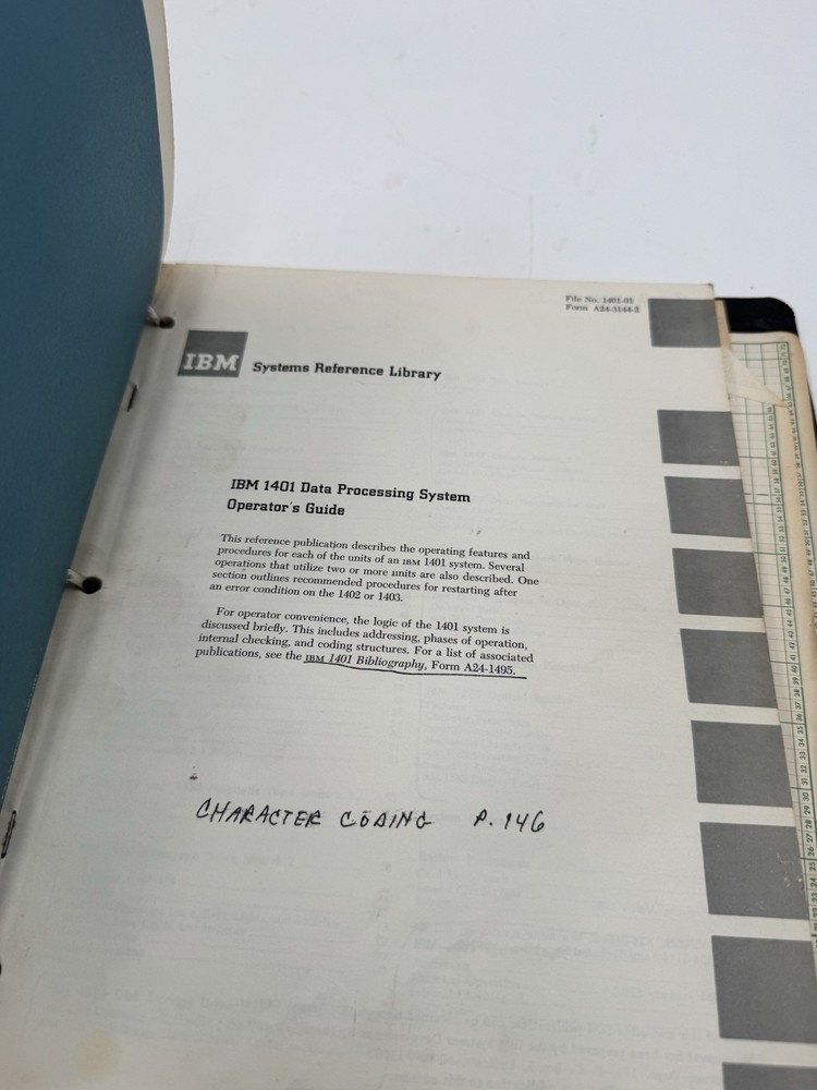 IBM 1130 RPG Language & 1401 Data Processing System Guide Vintage Rare