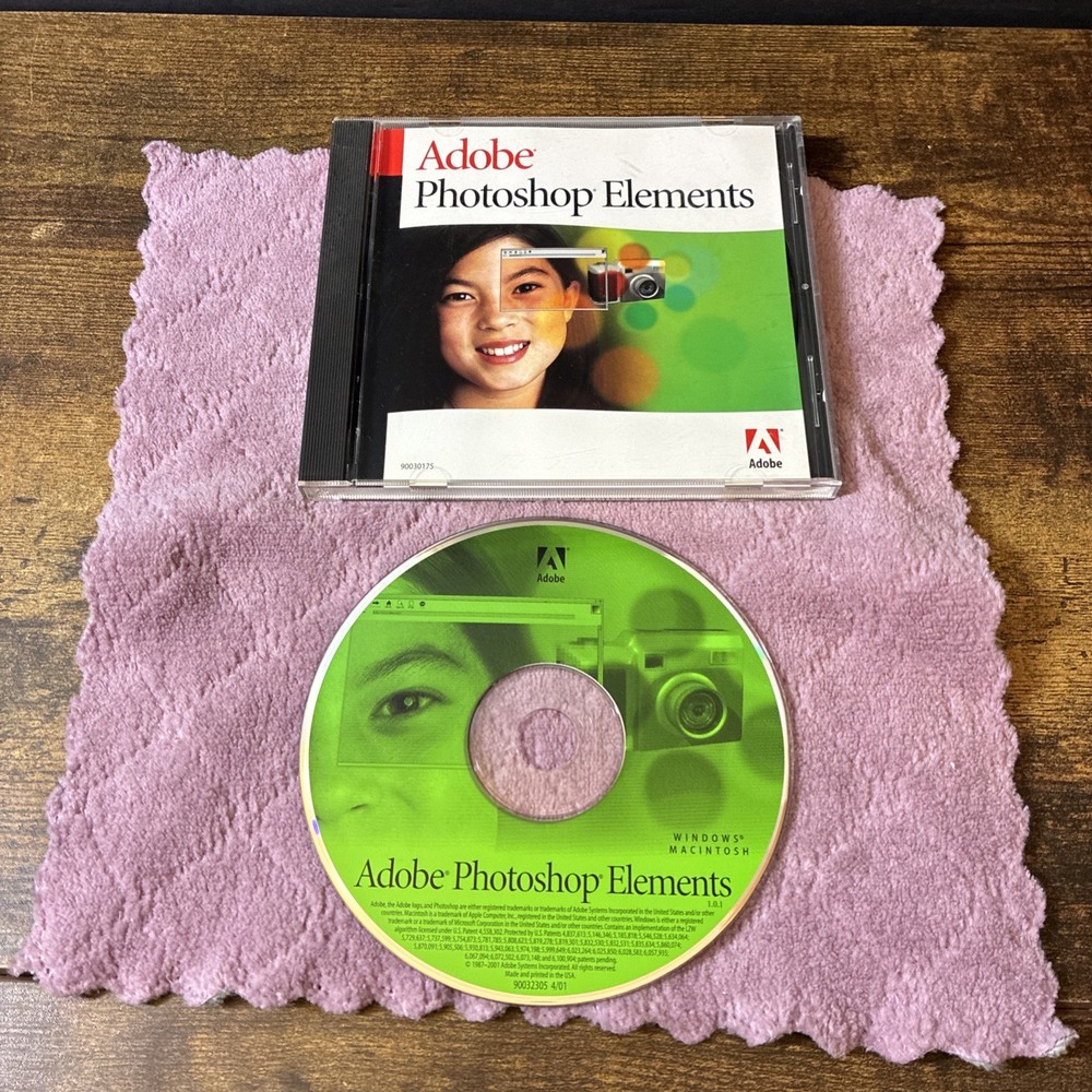Adobe Photoshop Elements (2001, PC/MAC) CD With Key