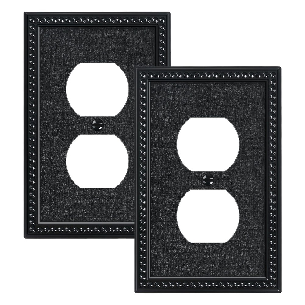 2-Pack Pearls Duplex Outlet Cover Plate, Decorative Unbreakable Polycarbonate...