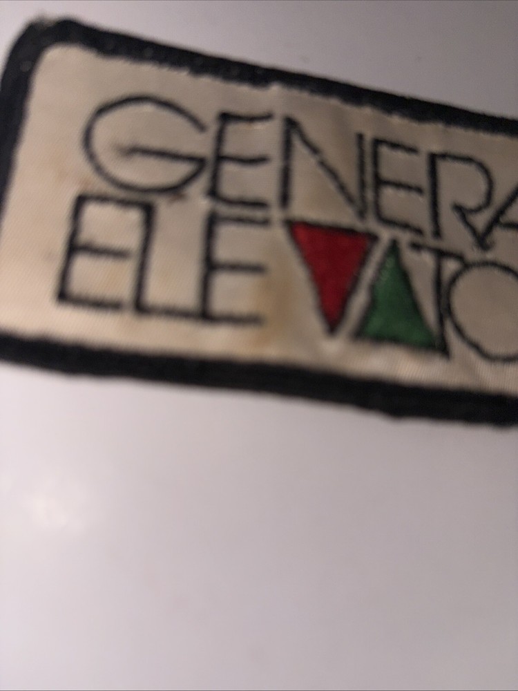 Vintage General Elevator Rectangle Advertising Uniform Patch 2x4"