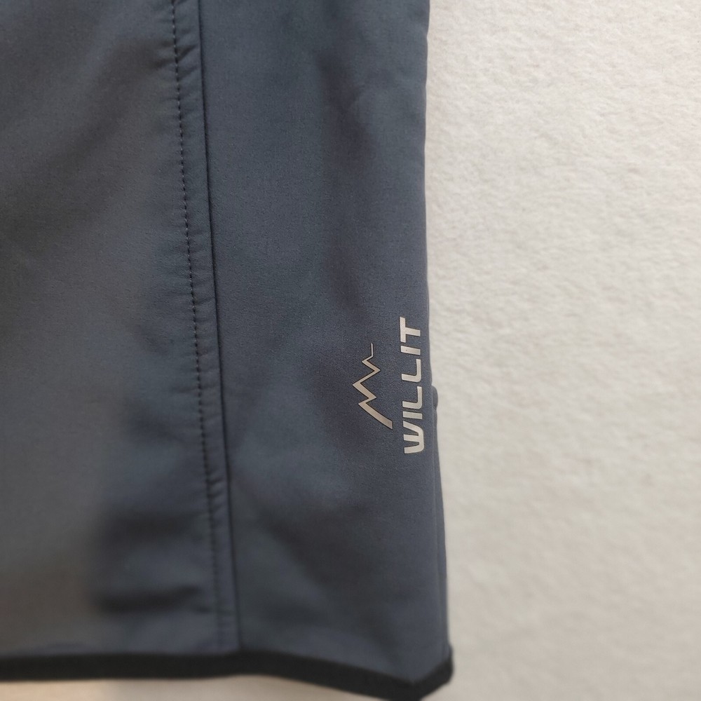 Willit Golf Vest Men's Medium Gray Polyester Stretch Fleece Softshell Full Zip