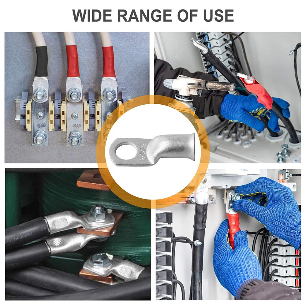 Heavy Duty Battery Cable Lugs Cable Ends Copper Eyelets Ring Terminal Connectors