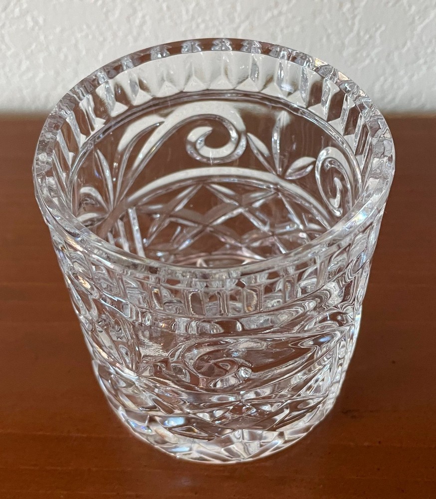 Heavy Lead Crystal Biscuit Barrel Jar With Lid