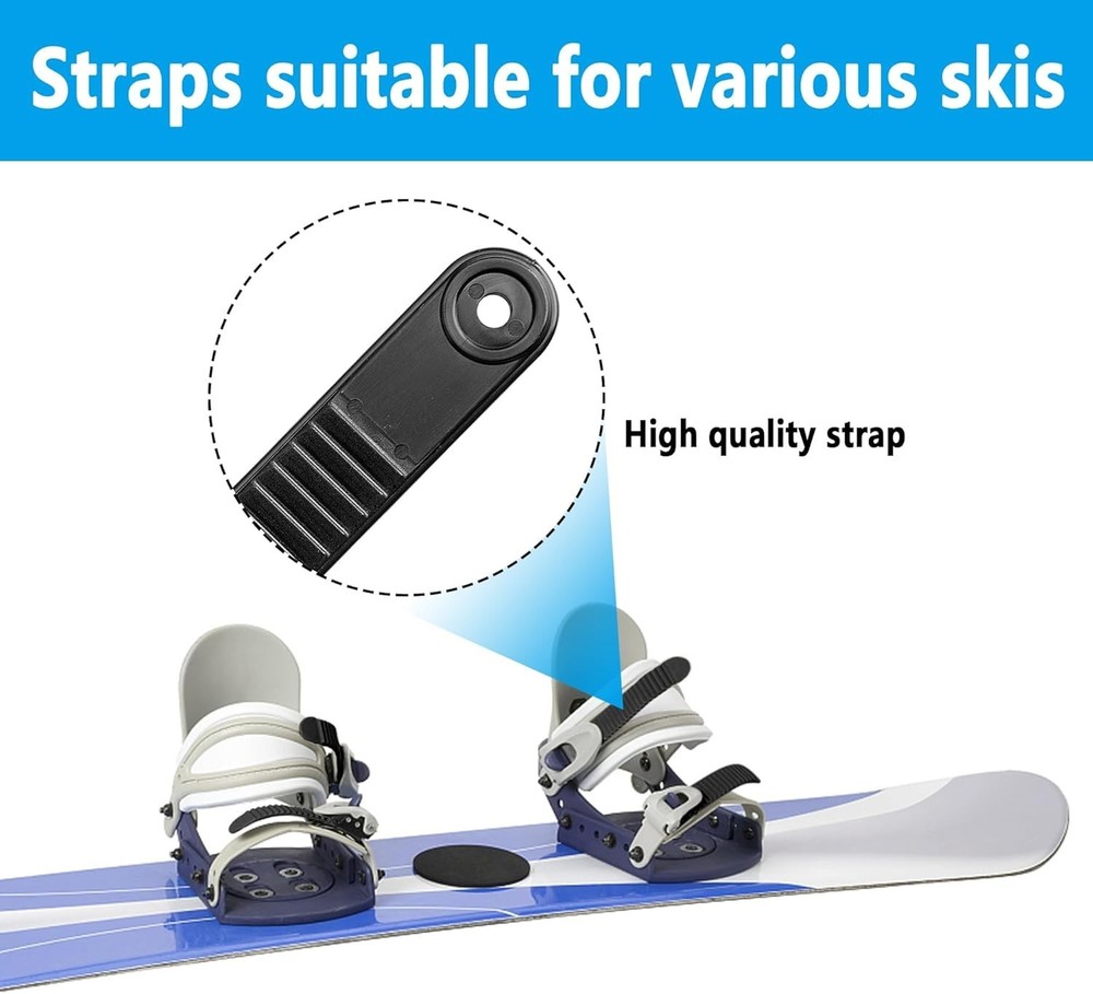 Snowboard Ladder Strap Binding Replacement - 6 Pack, Perfect 7.9x0.8 Inch Fit