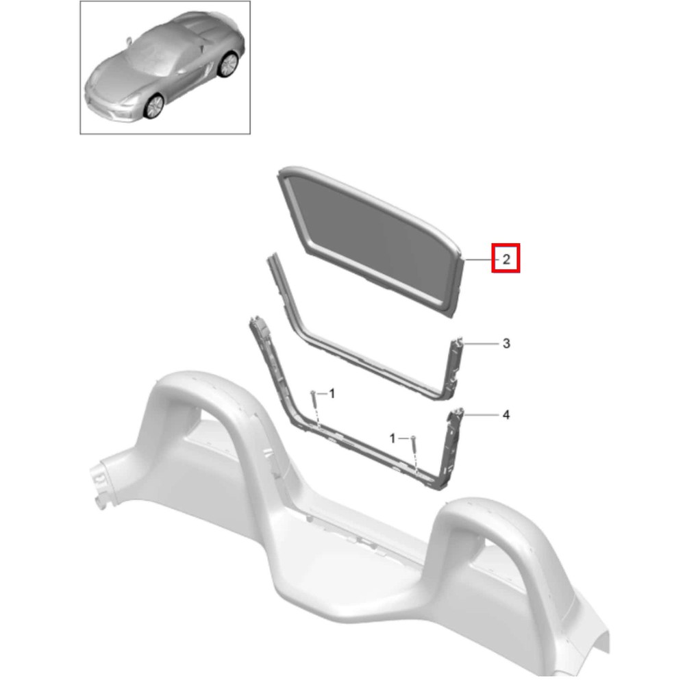 For Porsche Boxster (981) 2013-2016 Wind Deflector Insert Replace Windshot