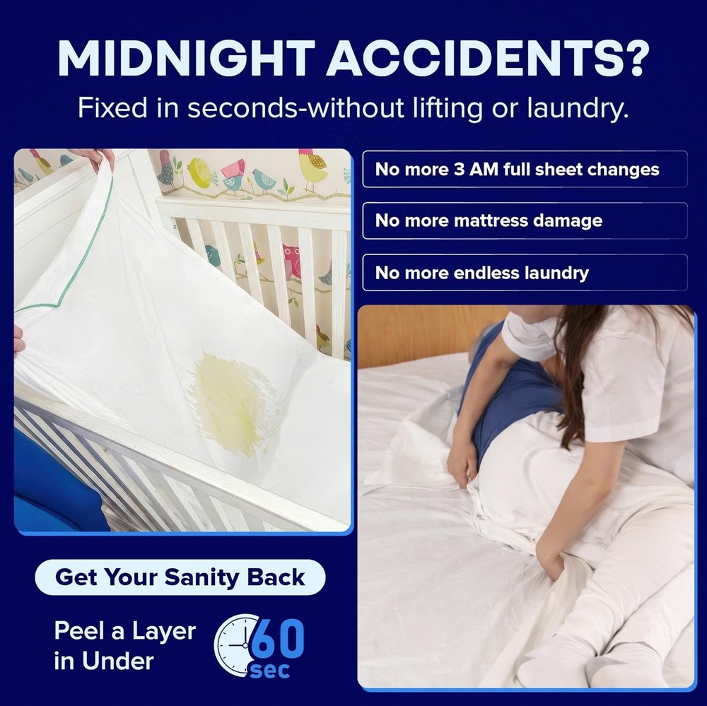 Waterproof Disposable Bed Sheets – As Seen On Shark Tank 5-Layer Absorbent