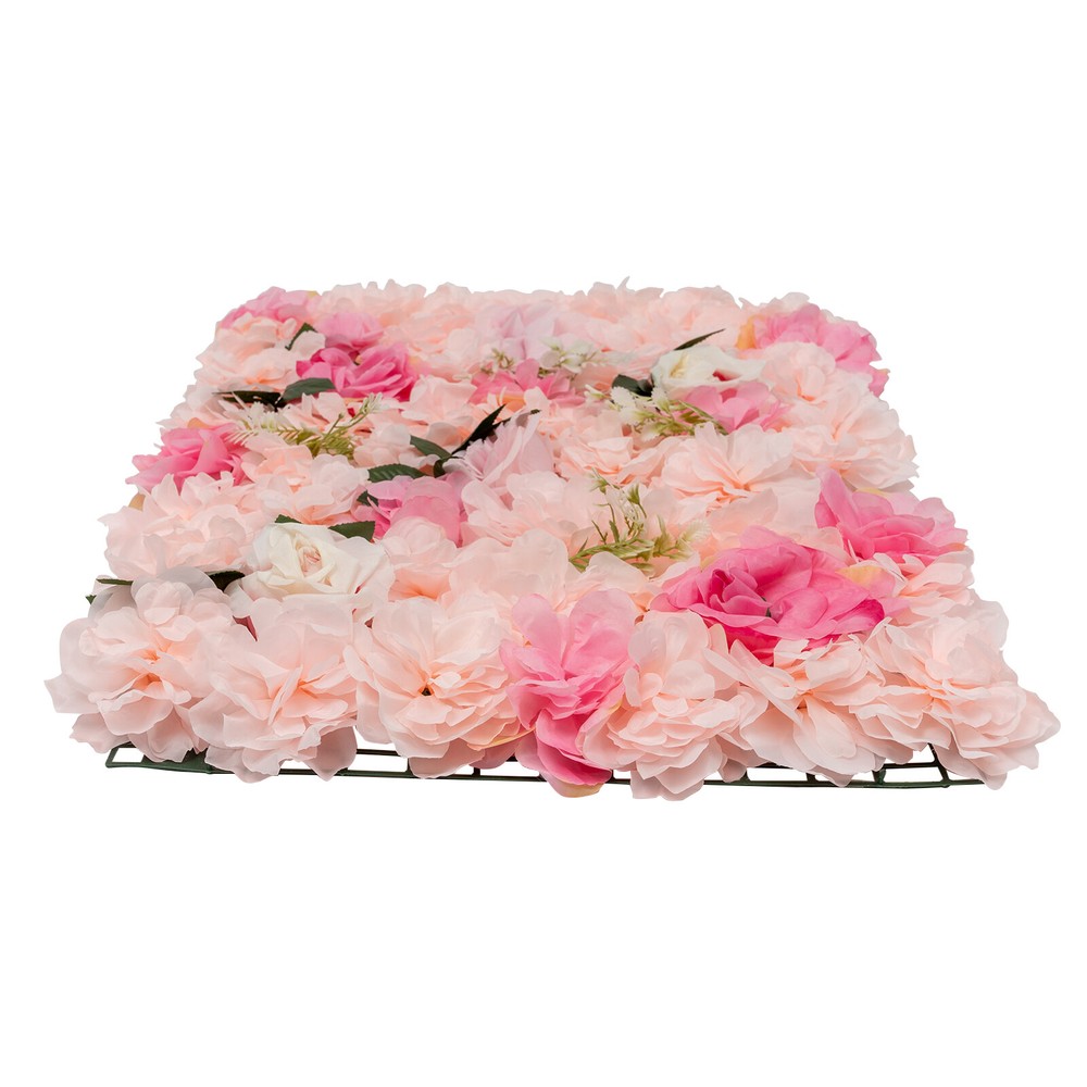 20 Pieces Flower Wall Panel Artificial Floral Backdrop Wall Decoration Backdrop
