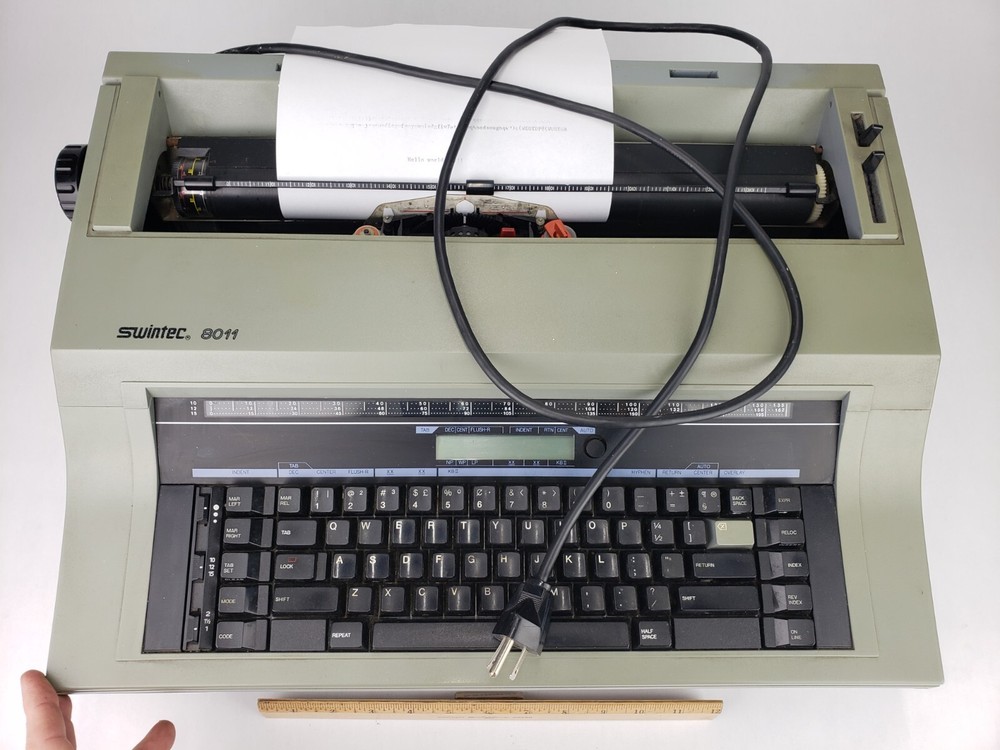 Swintec Typewriter 8011 Wide Format Word Processor Desktop Publisher Tested