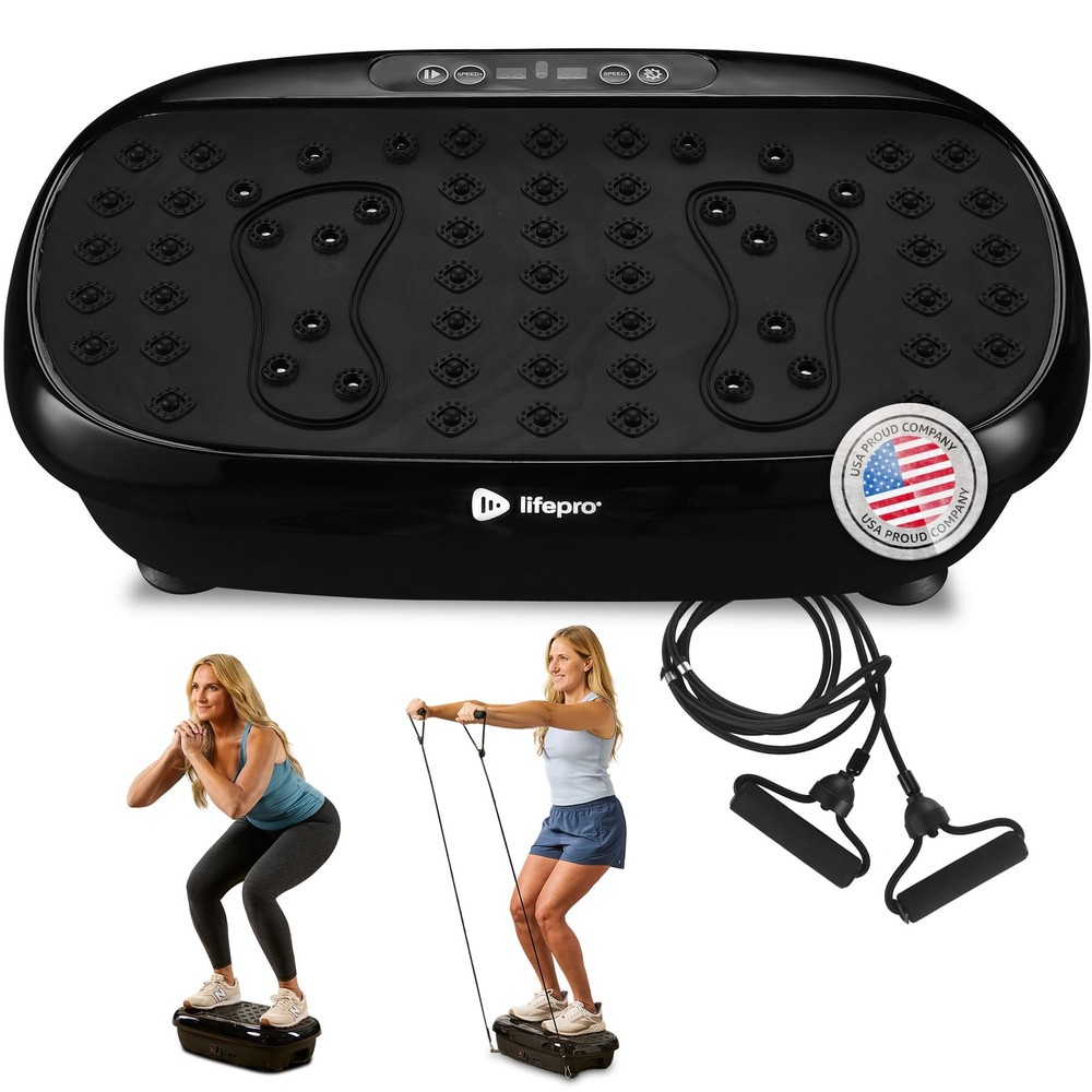 HexaPlate Lite Vibration Plate Exercise Machine with Magnetic Acupoints - Ful...
