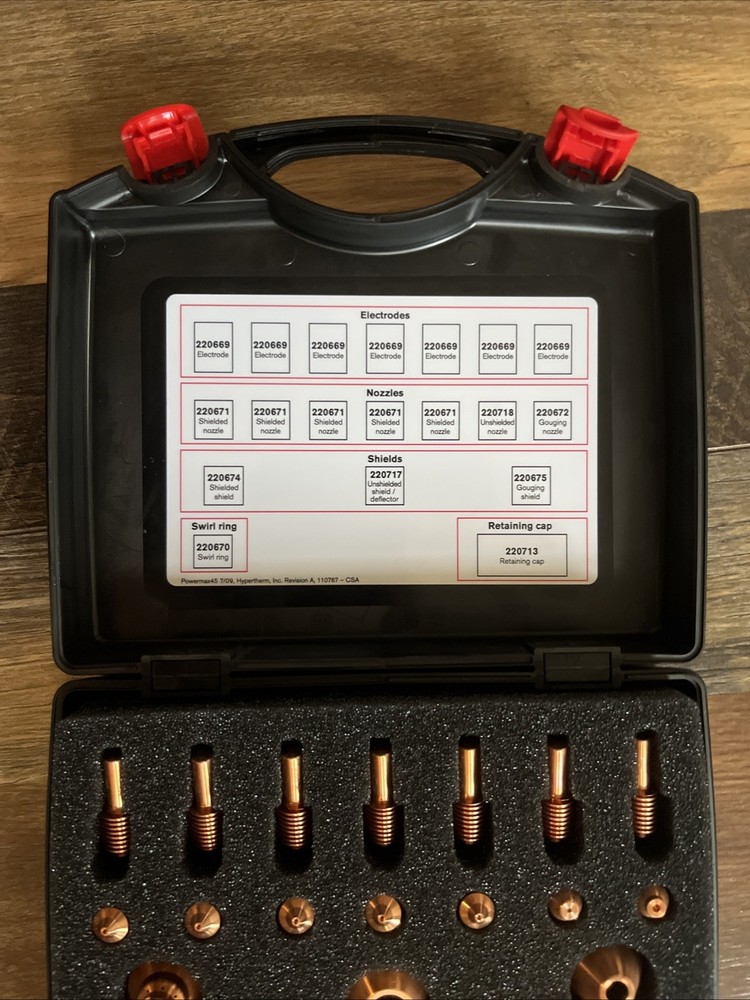 Hypertherm Powermax45 Plasma Cutter Consumable Kit 850490 Consumables New