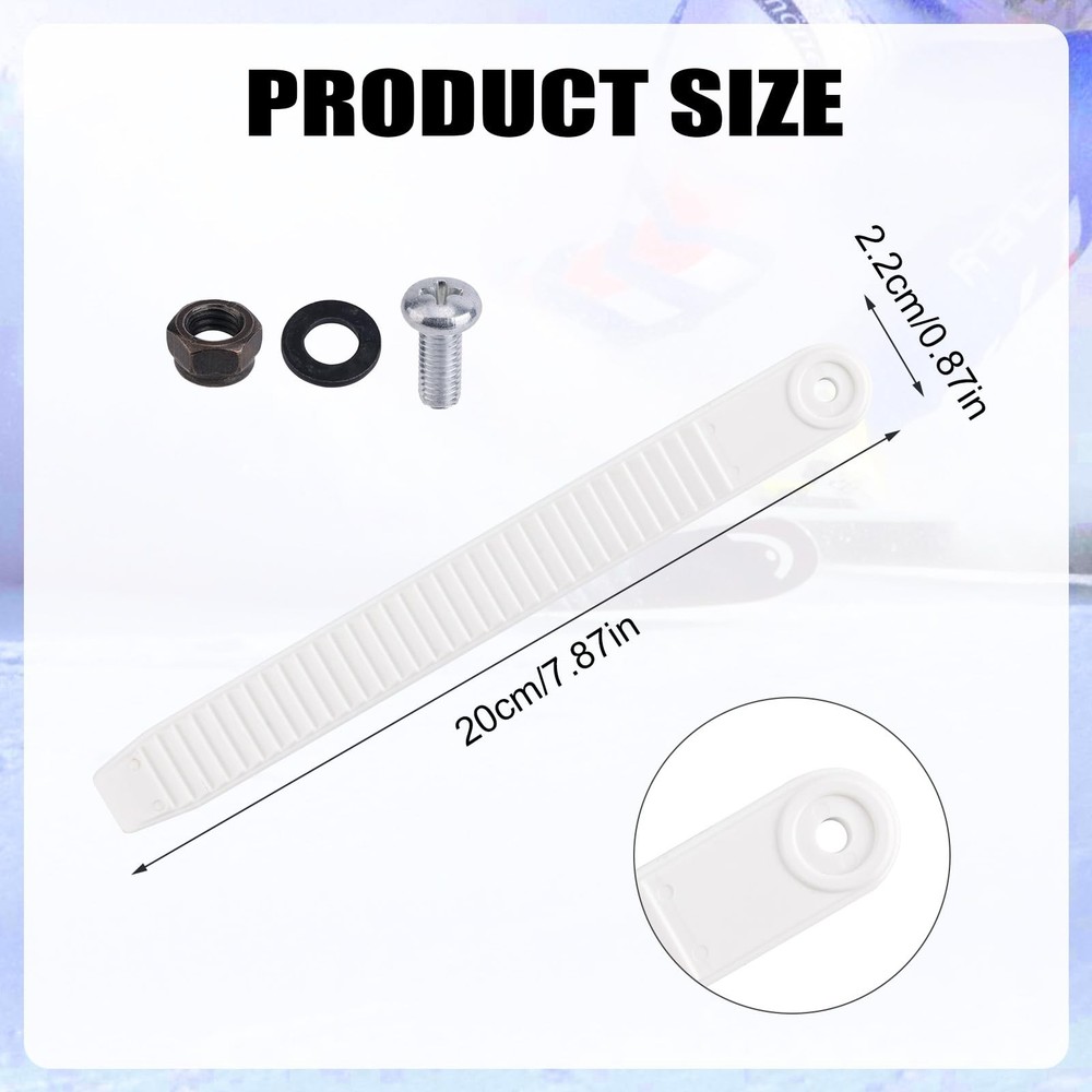 BOXOB 4pcs Snowboard Ankle Ladder Strap Binding with Screws, White