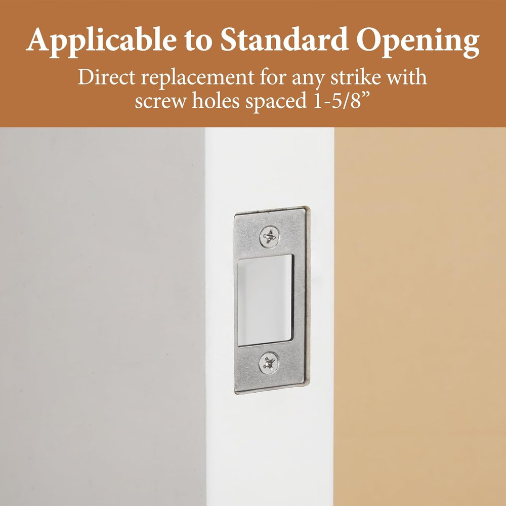 Deadbolt Restorer Strike Plate, Fix Dead Bolt Misalignment/Sticking/Jamming, Lar