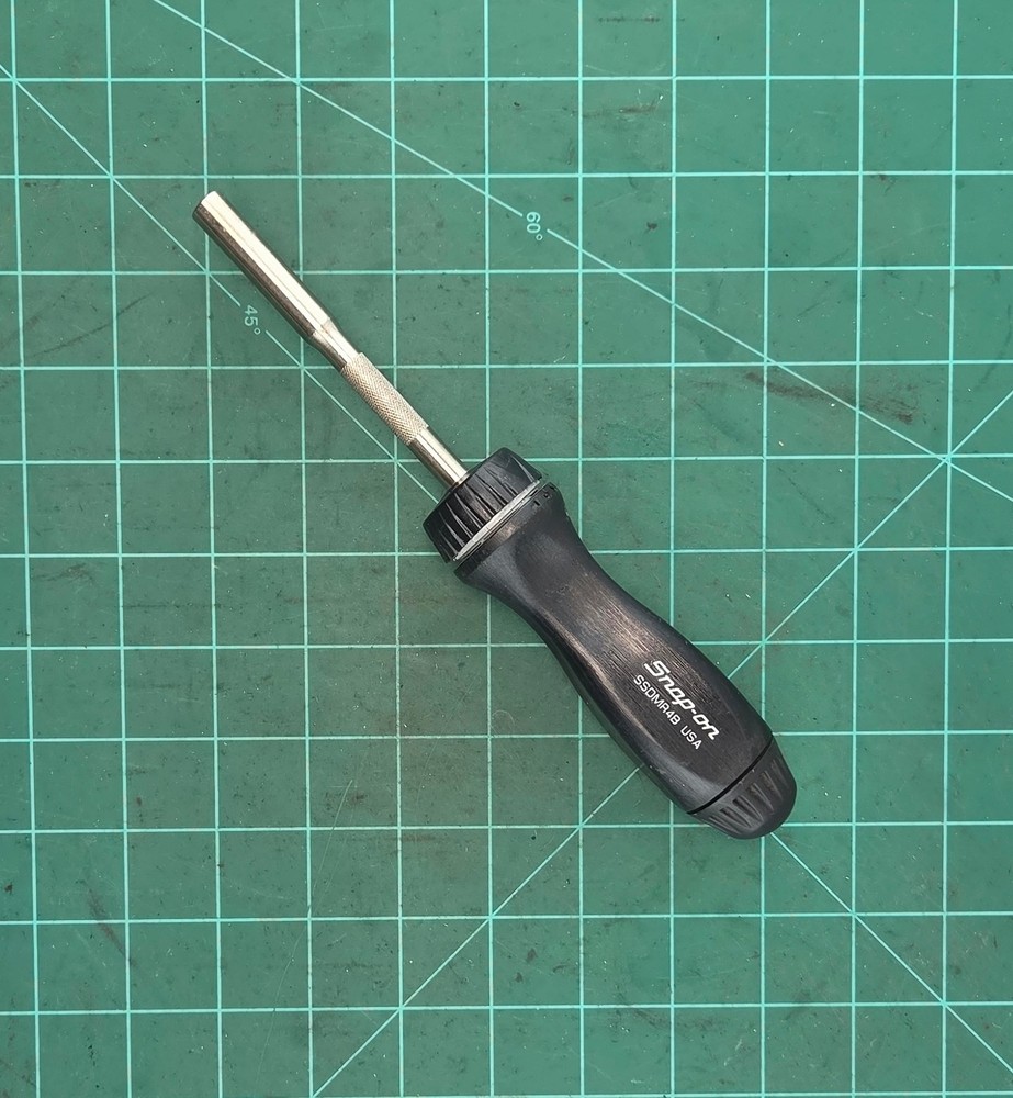 Snap On Tools SSDMR4B Ratcheting BLACK Original Hard Handle Screwdriver