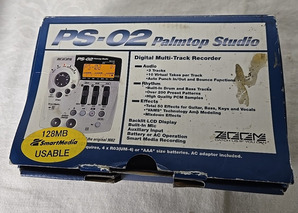 ZOOM PS-02 Palmtop Studio Multitrack Recorder Good w/ Box