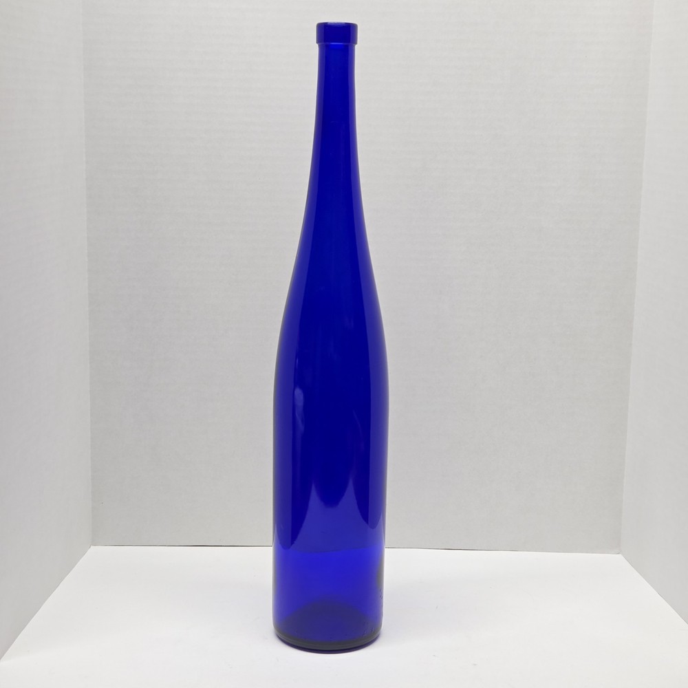 19" Tall Cobalt Blue Glass Bottles(2)