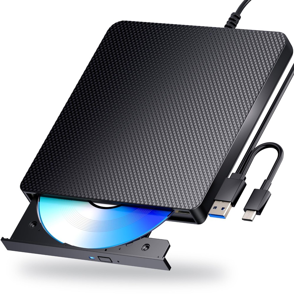 aelrsoch External Blu ray Drives Player Read/Write Compatible Bluray black
