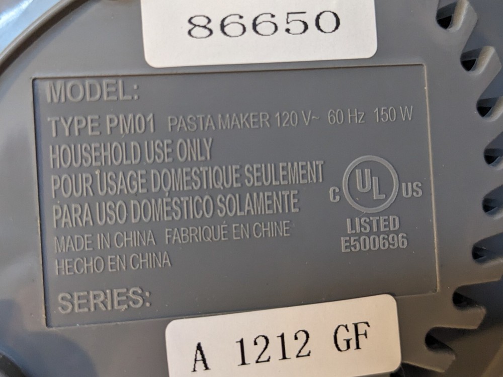 Hamilton Beach Electric Pasta Maker 86650 Replacement Storage Drawer Part PM01