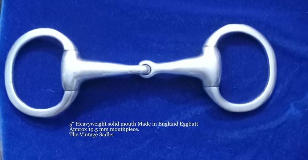 Eggbutt Snaffle, Vintage,  5" Hand Cast Heavyweight, solid mouth,. Fabulous Bit.