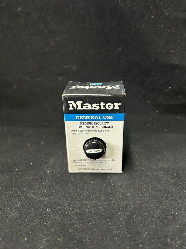 Master Combination Padlock Pad Lock 1502 BlackDial New in Box NIB
