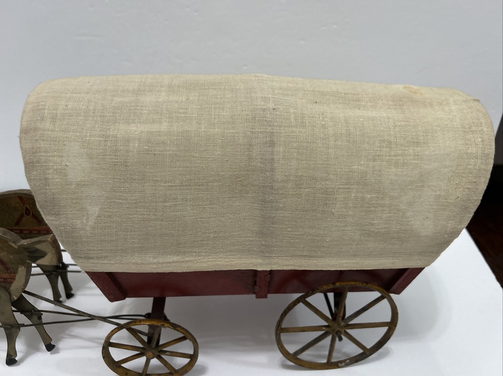 GIBBS GYPSY WAGON PULL TOY HORSE DRAWN COVERED WAGON