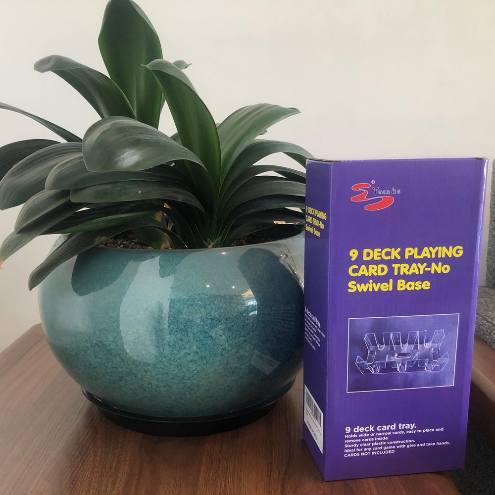 9 Deck Clear Canasta Playing Card Tray