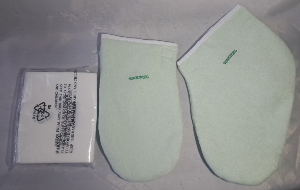 Wax Well Paraffin Bath Accessory Kit 1 Mitt 1 Bootie 50 Liners