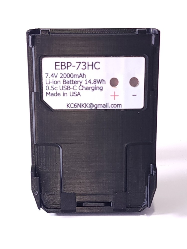 EBP-73 Replacement 2000mah High Capacity Battery, 3D Printed, USB-C Charging
