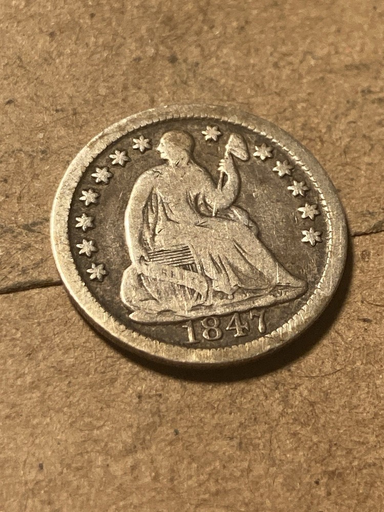 1847 Seated Liberty Half Dime - As Shown! (#1689)