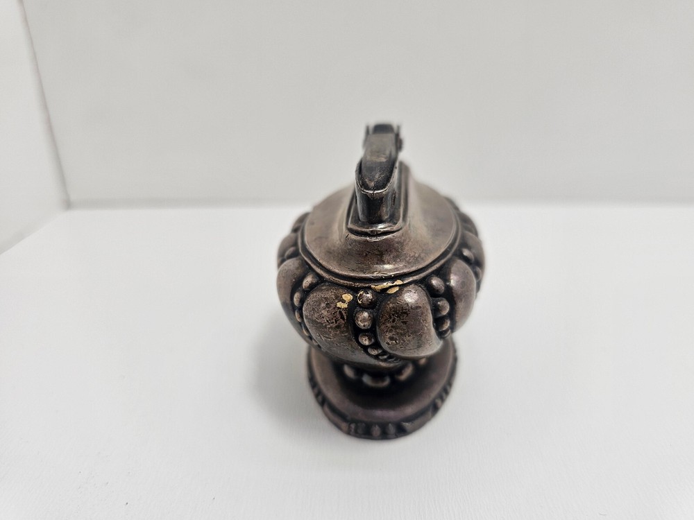 Vintage 1950s Ronson Crown Silver Plated Butane Table Lighter
