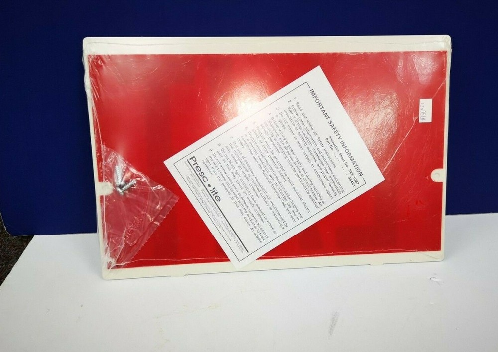 11" RED FACEPLATE ONLY Emergency Sign with Diffuser EXIT NEW PRESCOLITE SF-R