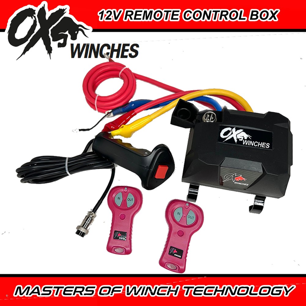 OX WINCH 12V WIRELESS WINCH CONTROL BOX SYSTEM  COMPLETE -  NEW COMPACT DESIGN