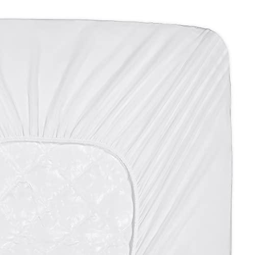 SERTA Power Clean Quilted Soft Waterproof Mattress Pad Protector with 15" Deep