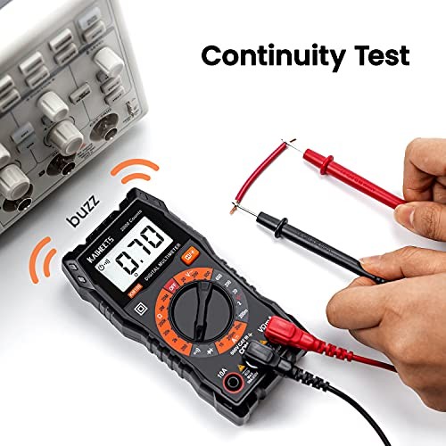 Digital Multimeter with Case, DC AC Voltmeter, Ohm Volt Amp Test Meter KM100