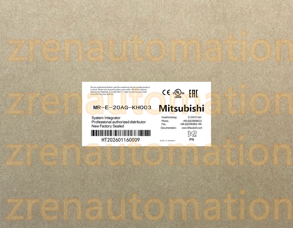 MR-E-20AG-KH003 Mitsubishi PLC Module/CPU/Servo Driver Fast Shipping HTQ0