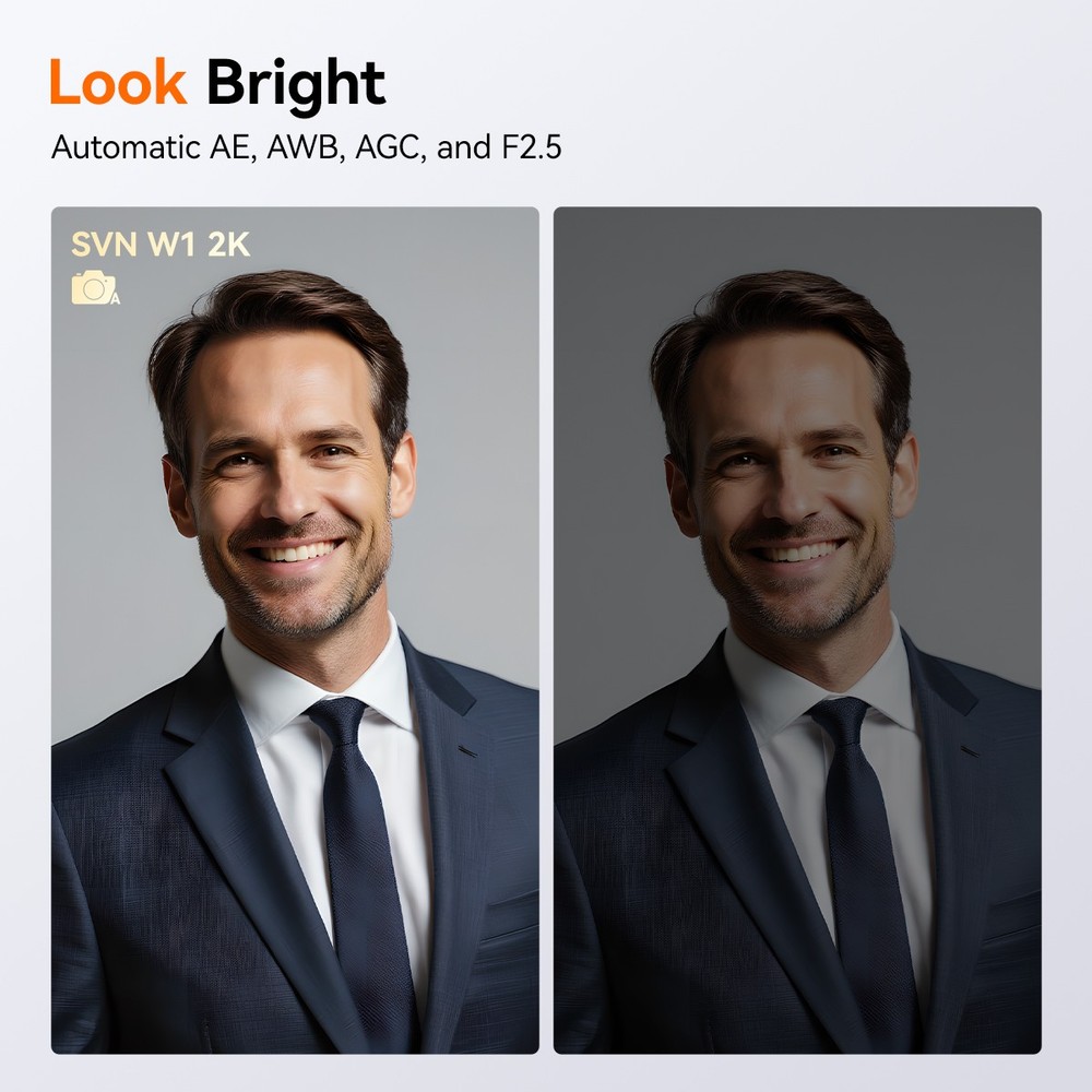 SVBONY 2K Web Cam for PC Computer Camera W/ Low-Light 3D Noise Reduction USB A-C