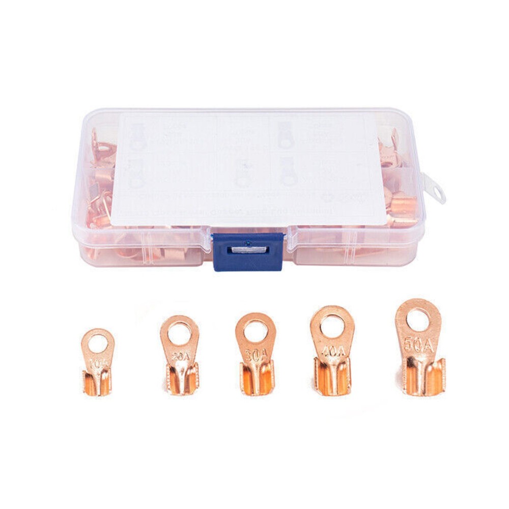 70PCS Ring Lug Terminals Assortment Kit Wire Crimp Connector  Ring Lug Terminal
