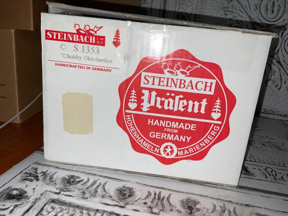 Steinbach Chubby Octoberfest Fan Beer Drinker German Nutcracker - S1353