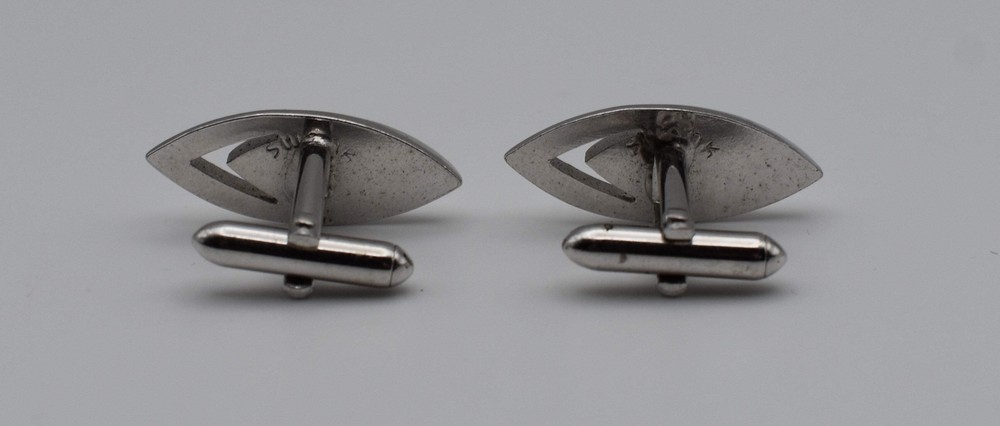 Swank Silver Tone Intricately Designed Cufflinks