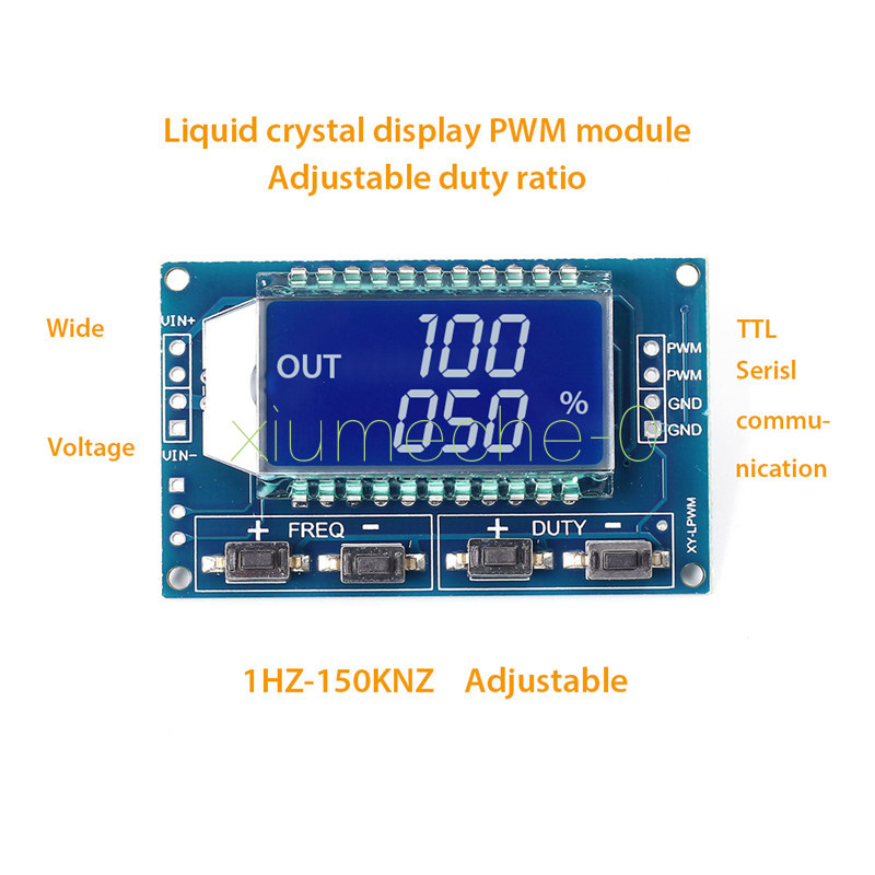 1x Signal Generator PWM Pulse Frequency Duty Cycle Adjustable Module LCD Display