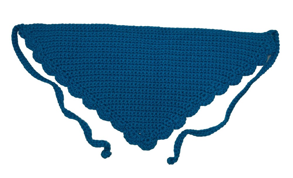 Handmade Crochet Head Bonnet Blue OSFA