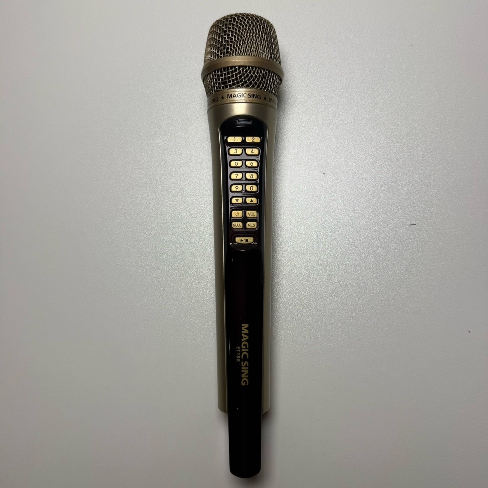 Magic Sing ET-18K Wireless Karaoke System Microphone ~ Powers Up ~ Not Tested