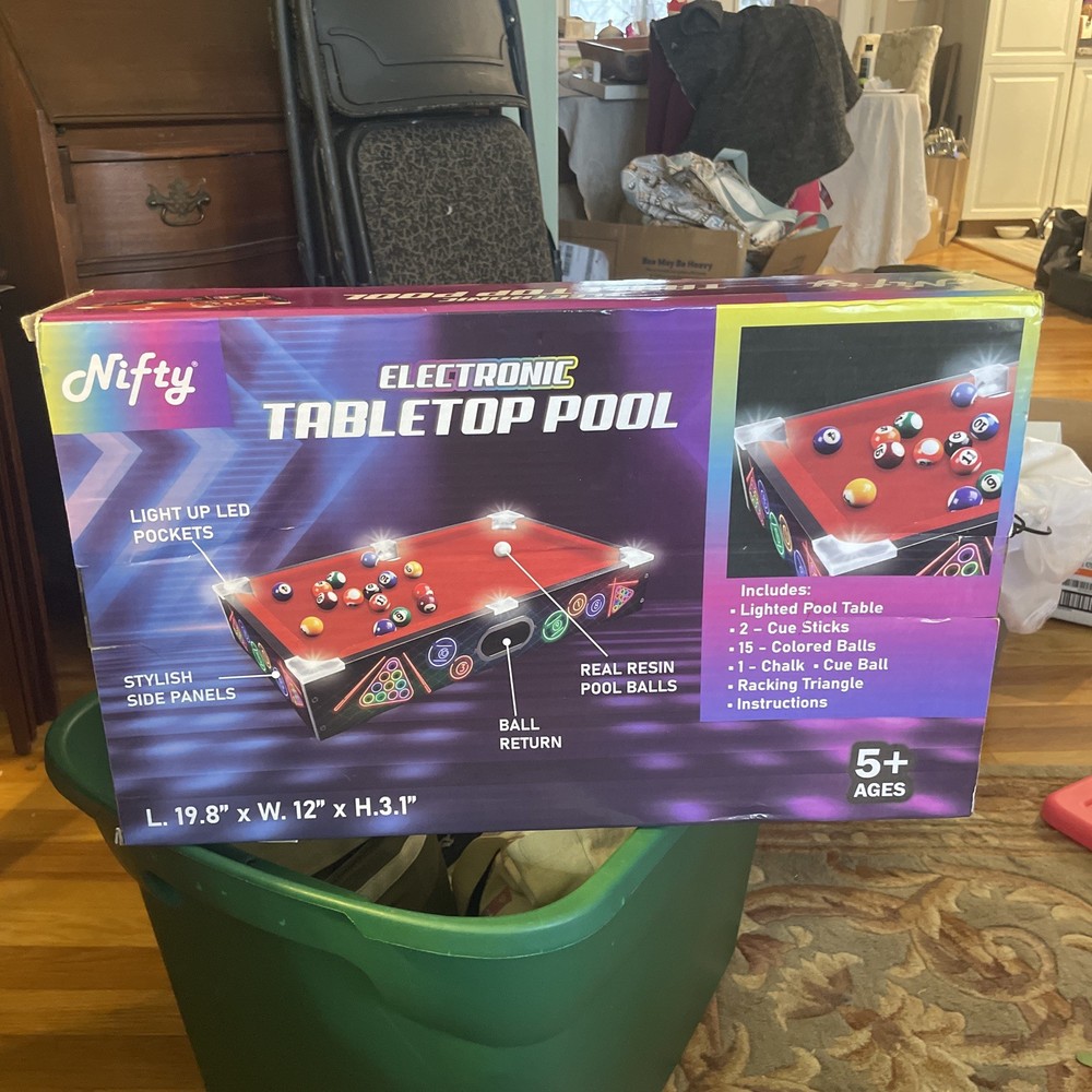 Nifty LED Tabletop Pool Table.