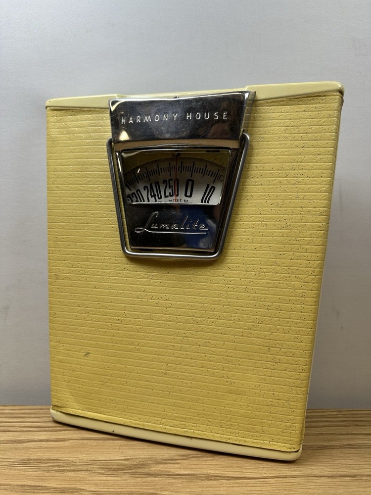 Vintage Harmony House Bathroom Scale Top Handle Yellow - Light Doesn’t Work