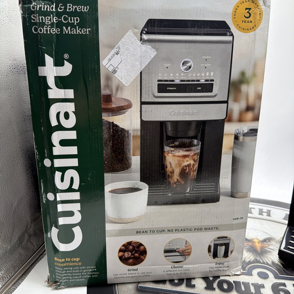 Cuisinart Custom Grind & Brew Single-Cup Coffee Maker DGB-30