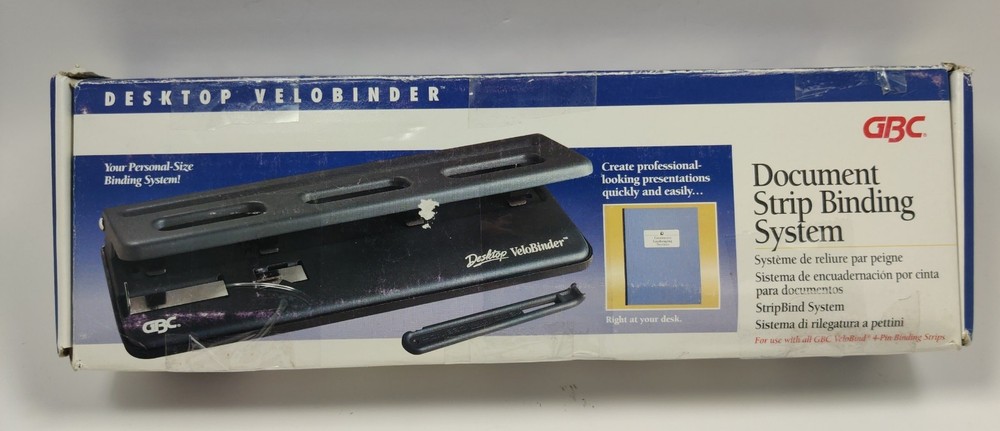 GBC Desktop VeloBinder Document Strip Binding System w/ 25 VeloBind Spines