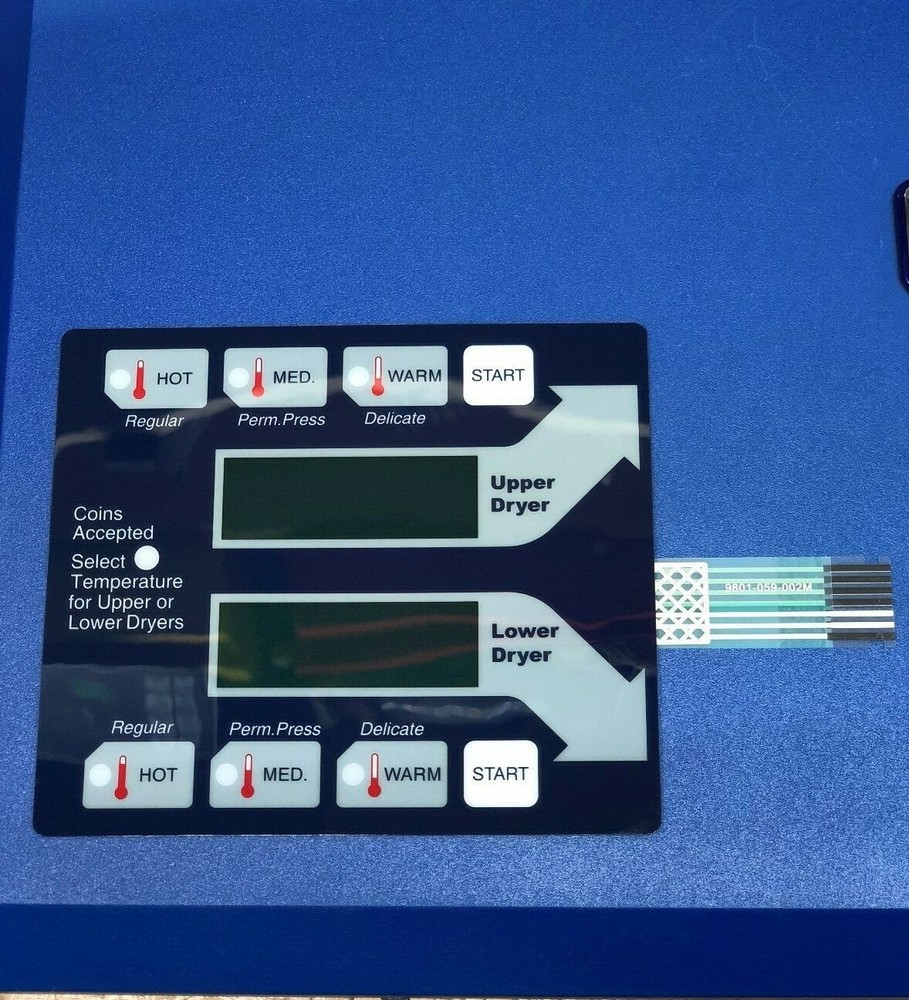 9801-059-002  Blue Membrane Touch Pad For Old Style Dexter Dryer
