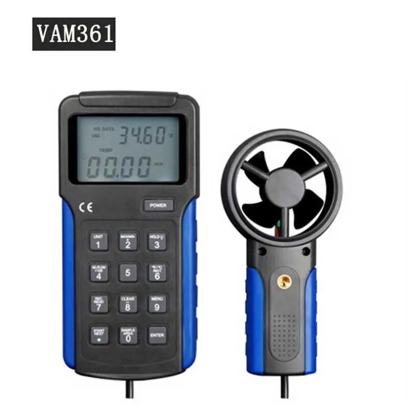 LCD Air Flow Anemometer Split Handheld Wind Meter Digital Display Anemometer