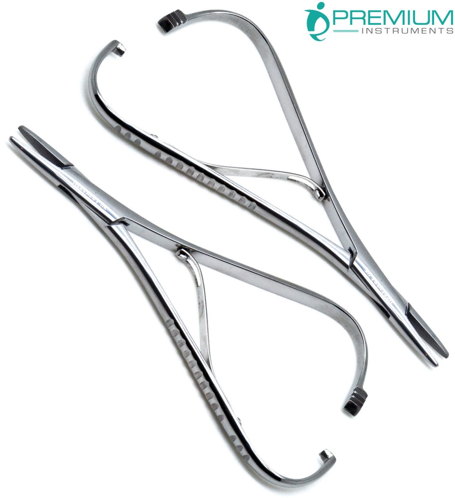2 Pcs Dental Mathieu Needle Holder TC & Standard 14cm Forceps Surgical New Tools