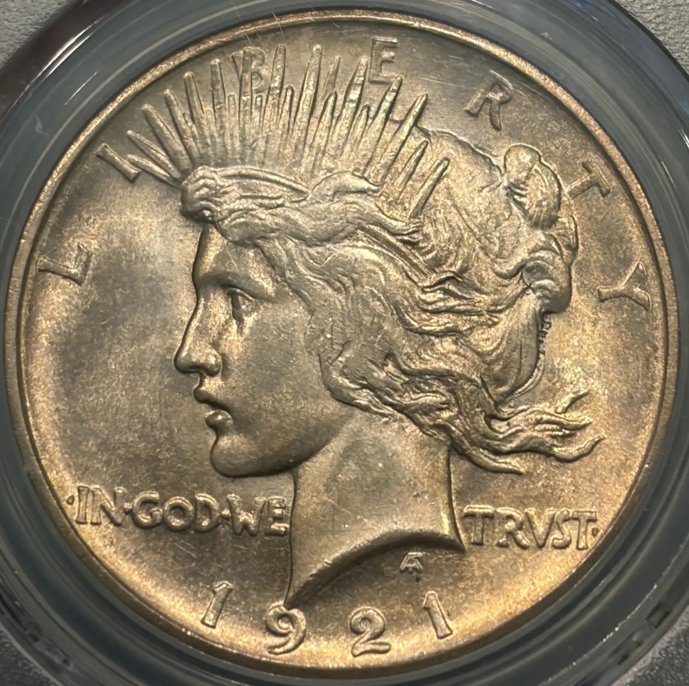 1921 HIGH RELIEF PEACE DOLLAR PCGS MS65