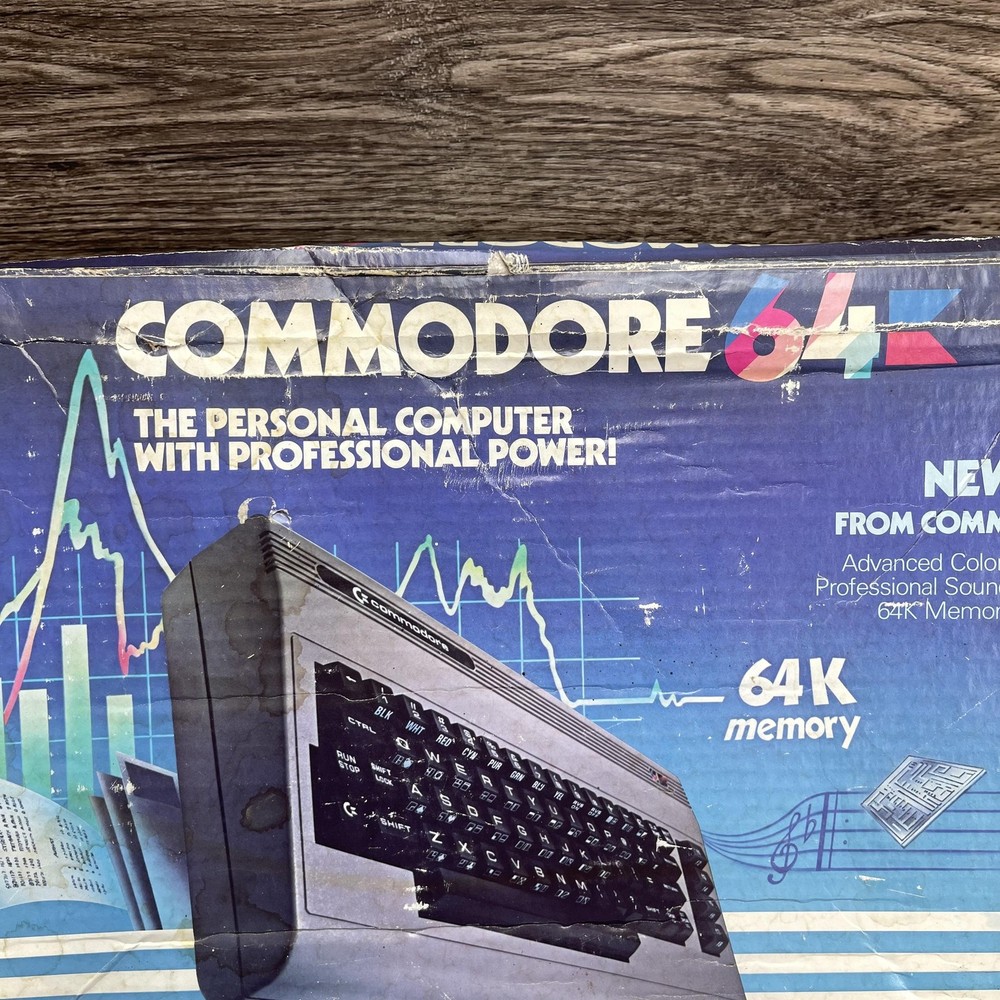 Vintage Commodore 64 Home Computer System C2N Cassette PSU Box Book Bundle